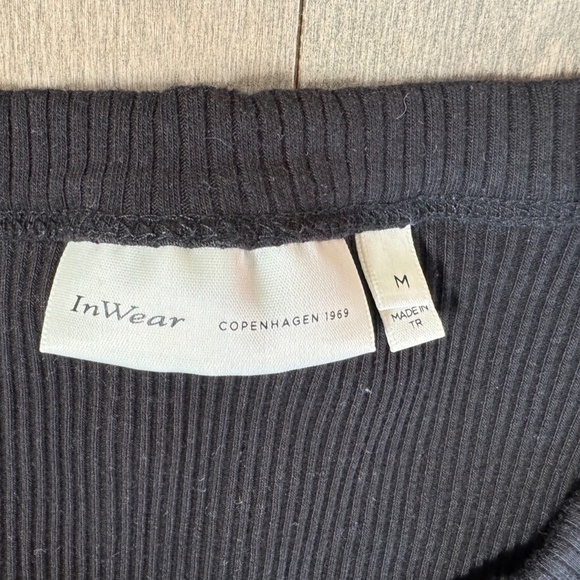 In Wear copenhagen black ribbed cotton tank top size medium - Picture 2 of 4